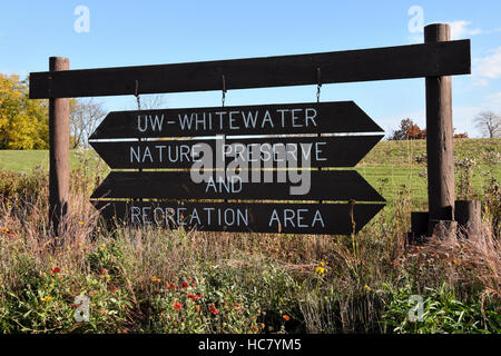 Università di Wisconsin - Whitewater Nature Preserve e area ricreativa di Whitewater, Wisconsin Foto Stock