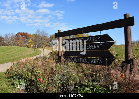 Università di Wisconsin - Whitewater Nature Preserve e area ricreativa di Whitewater, Wisconsin Foto Stock