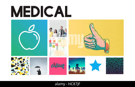 Nutrizione di Apple di assistenza sanitaria il concetto di benessere Foto Stock