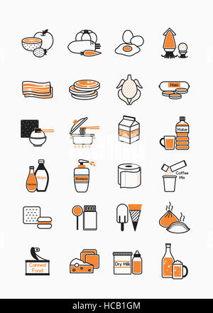 Varie icone di linea Foto Stock