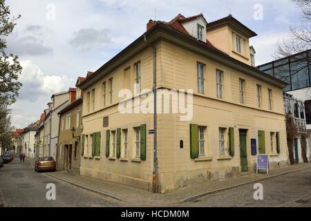 Vista esterna di Nietzsche Haus a Naumburg, dove Friedrich Nietzsche ha trascorso gran parte della sua infanzia. Foto Stock