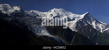 Panorama: Impressionen: Mont Blanc-Massiv, Chamonix Frankreich. Foto Stock