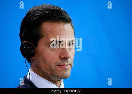 Enrique Peña Nieto - Treffen der dt. Bundeskanzlerin mit dem mexikanischen Praeisdenten, Bundeskanzleramt, 12. Aprile 2016, Berlino. Foto Stock