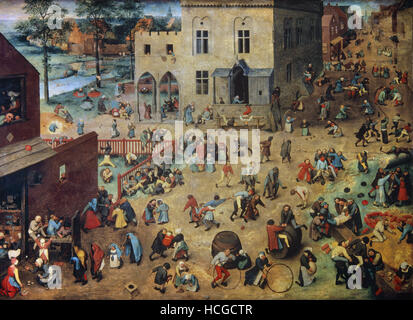 Pieter Brueghel il Vecchio - giochi per bambini - 1560 Foto Stock