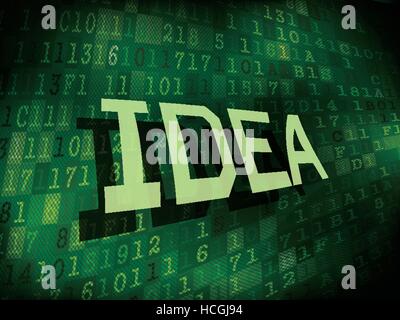 Idea parola isolata su internet sfondo digitale Illustrazione Vettoriale