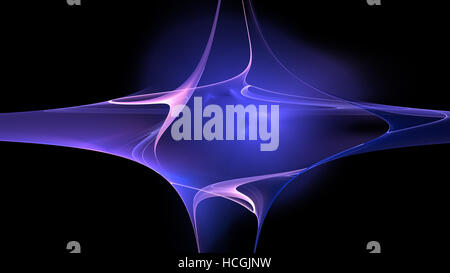 Curve di blu sfondo astratto Foto Stock