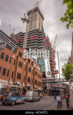 Le prime fasi di Shard in costruzione, Londra, Regno Unito. Foto Stock