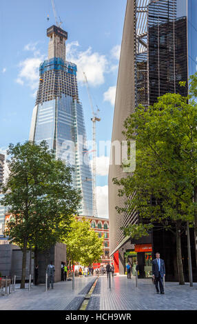 La shard in costruzione, Londra, Regno Unito. Foto Stock