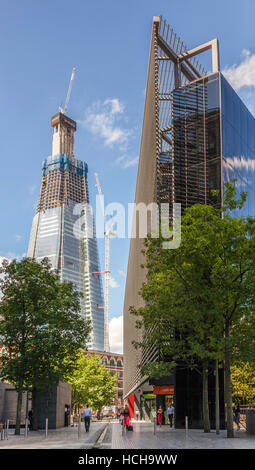 La shard in costruzione, Londra, Regno Unito. Foto Stock