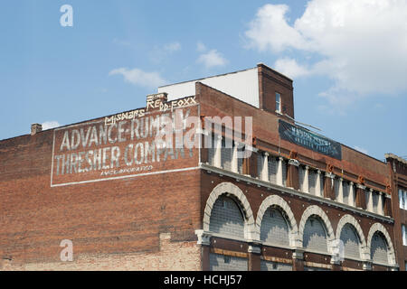 Il macabro Cinema Haunted House su West 12th Street, West Bottoms, Kansas City, Missouri, Stati Uniti d'America. Foto Stock