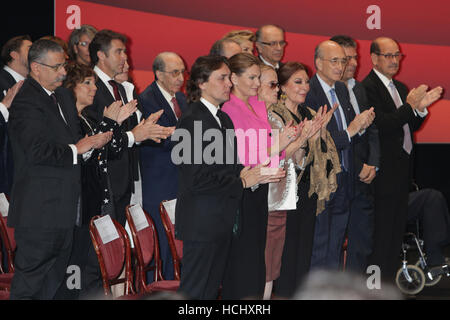 Durante la consegna delle medaglie d'oro al Merito in Belle Arti a San Sebastian il lunedì 5 dicembre 2016 Foto Stock