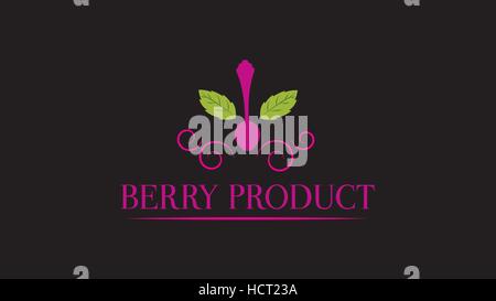 Berry prodotti logo vettoriale Illustrazione Vettoriale