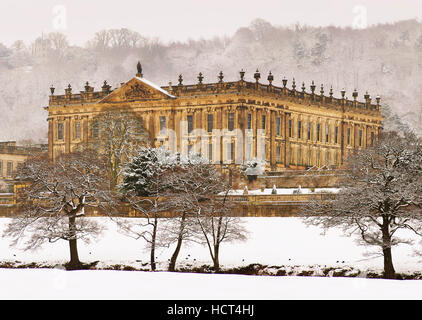 Chatsworth House, Derbyshire, Inghilterra Foto Stock