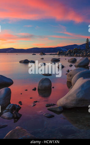 Northe Lake Tahoe Tramonto Foto Stock