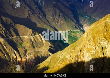 Il Canion del Colca Tramonto Foto Stock