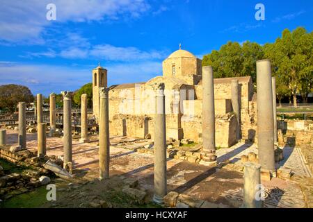 Il XII secolo di pietra Chiesa di Agia Kiriaki, pathos, Cipro, Mediterraneo orientale Mare Foto Stock