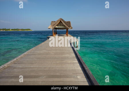 Kuramathi Island, Rasdhoo atoll, atollo di Ari, Maldive, Oceano Indiano Foto Stock