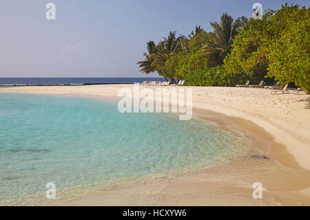 Kuramathi Island, Rasdhoo atoll, atollo di Ari, Maldive, Oceano Indiano Foto Stock