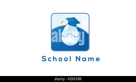 Il logo di istruzione buona per la laurea scuola o università. Illustrazione Vettoriale