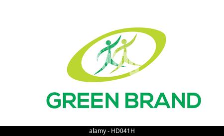 Sano - logo vettoriale Nozione di segno illustrazione. Illustrazione Vettoriale