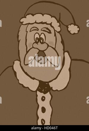 Santa Claus scheda vintage Foto Stock