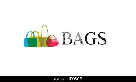 Sacchetti logo vettoriale del modello di progettazione Illustrazione Vettoriale