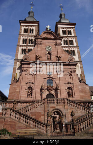 Minster, kloster amorbach abbey, Amorbach, miltenberg distretto, bassa Franconia, Baviera, Germania Foto Stock