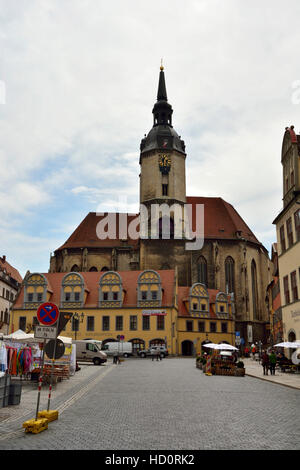 Vista di Markt square a Naumburg Foto Stock