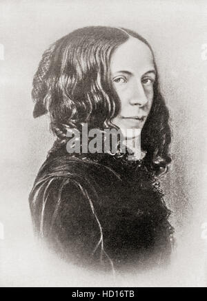 Elizabeth Barrett Browning, née Moulton-Barrett, 1806 - 1861. Poeta inglese. Foto Stock