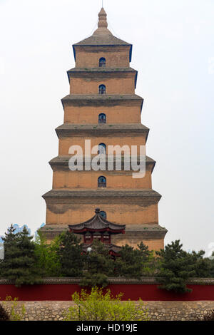 Grande Pagoda dell'Oca Selvaggia, Xian, Shaanxi, Cina Foto Stock