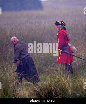Sam Heughan e cast film Battaglia di Culloden scene per 'Outlander' dotate di: Sam Heughan dove: Scozia, Regno Unito quando: 25 Ago 2016 Foto Stock