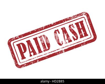 Timbro pagato in contanti in rosso su sfondo bianco Immagine e Vettoriale -  Alamy