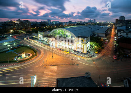 Bangkok stazione ferroviaria centrale (Hua Lamphong Stazione Ferroviaria) è la principale stazione ferroviaria di Bangkok, Thailandia Foto Stock