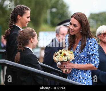 Il Duca e la Duchessa di Cambridge visita gli stewards Academy di Harlow, Essex. Dotato di: Catherine Duchessa di Cambridge, Kate Middleton dove: Harlow, Regno Unito quando: 16 Set 2016 Foto Stock