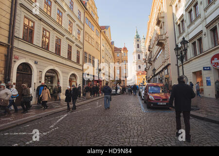 Praga, Repubblica Ceca - 3 dicembre 2016: Città di decorazione in Avvento tempo di Natale a Praga. Dicembre 3, 2016 Praga, Repubblica Ceca. Foto Stock