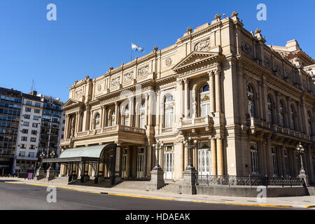 Facciata del Teatro Colon di Buenos Aires (Argentina) Foto Stock