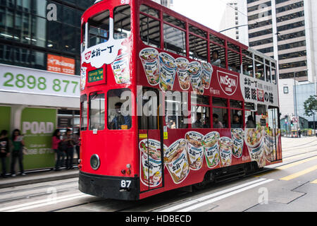 Tram di Hong Kong Foto Stock