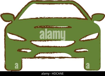 Auto frontview icon image Illustrazione Vettoriale