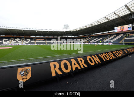 Una vista generale all'interno dello stadio prima della Premier League match tra Hull City e Crystal Palace. Foto Stock