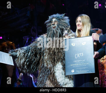 Scontroso gatto visite " Gatti " il musical con: scontroso gatto dove: New York New York, Stati Uniti quando: 30 Set 2016 Foto Stock