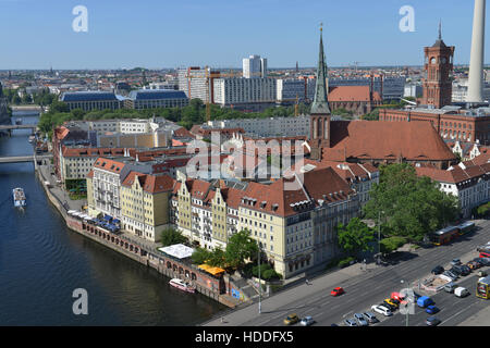 Nikolaiviertel, Mitte di Berlino, Deutschland Foto Stock