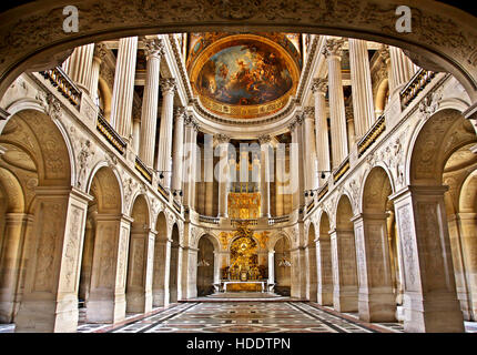 Galleria nel palazzo di Versailles, Francia. Foto Stock