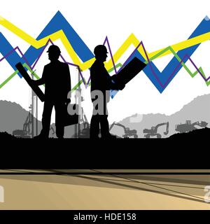 Economia tabella dei dati tecnici e di sagome e telefono cellulare di telecomunicazioni torre radio stazione base con in astratto vettore sfondo illustr Illustrazione Vettoriale