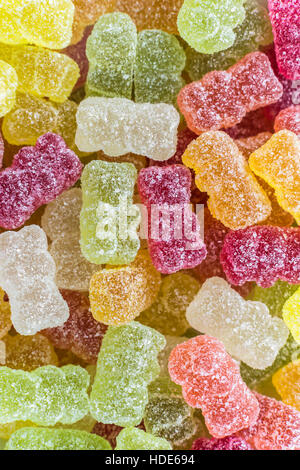Lo zucchero della frutta colorata orsi gommoso dolciumi Foto Stock