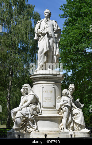 Denkmal Johann Wolfgang von Goethe, il Tiergarten, nel quartiere Mitte di Berlino, Deutschland Foto Stock