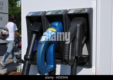 Stromtankstelle, Hauptstrasse, Schoeneberg, Berlino, Deutschland Foto Stock