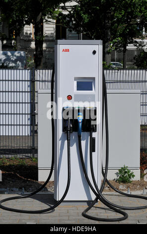 Stromtankstelle, Hauptstrasse, Schoeneberg, Berlino, Deutschland Foto Stock