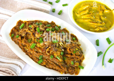 Bengali Pesce al Curry Foto Stock