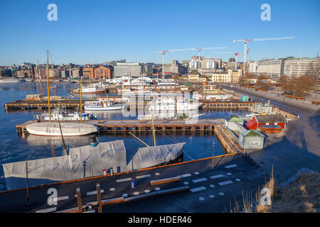 Vista panoramica del porto di Oslo Foto Stock