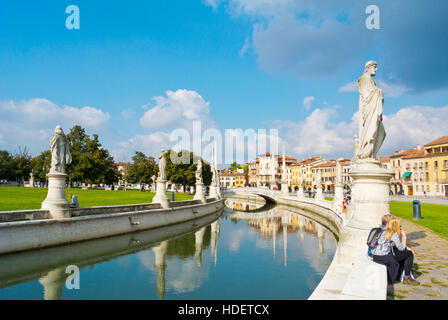 Piazza Prato della Valle, Padova, Veneto, Italia Foto Stock